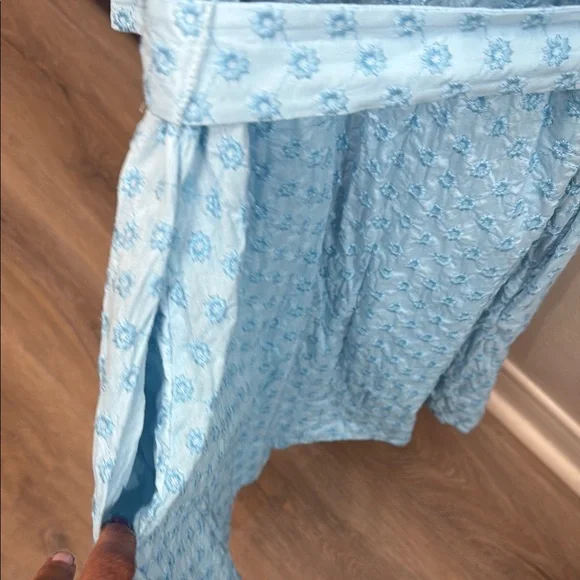 Kate Spade Blue Casual Button Down Dress with Geometric Pattern - Picture 7 of 7